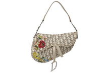 Load image into Gallery viewer, Christian Dior クリスチャンディオール サドルバッグ エンブロイダリー ガリアーノ期 ハンドバッグ ベージュ 2004年 美品 中古 4b001270