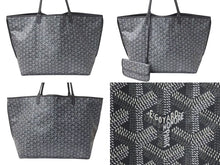 画像をギャラリービューアに読み込む, 極美品 GOYARD ゴヤール サック アンジュGM トートバッグ ポーチ付き リバーシブル PVCコーティングキャンバス グレー 中古 4b001271