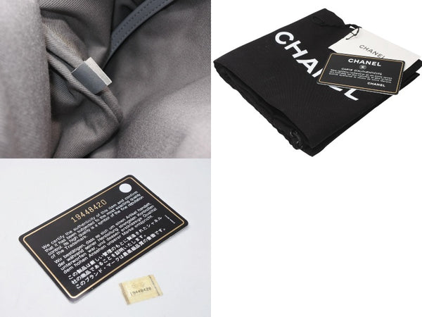 新品同様 激レア シャネル CHANEL A92352 2014年コレクション グラフィティ ペイント リュック グレー アクト2 中古 4b012722