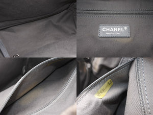 新品同様 激レア シャネル CHANEL A92352 2014年コレクション グラフィティ ペイント リュック グレー アクト2 中古 4b012722