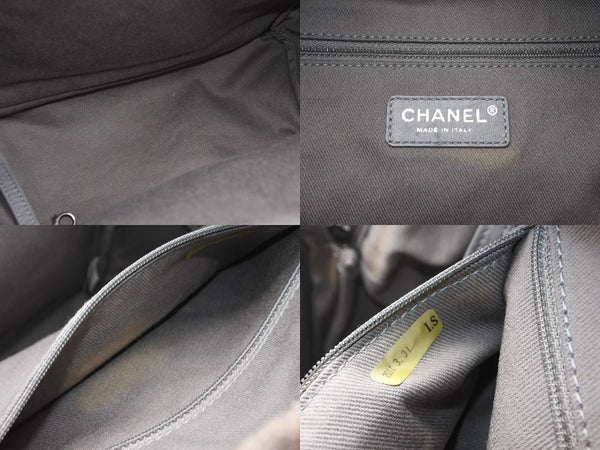 新品同様 激レア シャネル CHANEL A92352 2014年コレクション グラフィティ ペイント リュック グレー アクト2 中古 4b012722