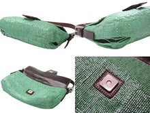 Load image into Gallery viewer, FENDI フェンディ マンマバケット ワンショルダーバッグ 26424 グリーン ビーズ レザー シルバー金具 良品 中古 4b008348
