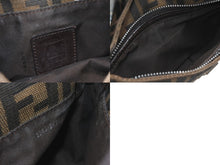 Load image into Gallery viewer, FENDI フェンディ ズッカ ミニマンマバケット ワンショルダーバッグ 2355-26723-009 ブラウン コットンキャンバス レザー ゴールド金具 美品 中古 4b012729
