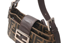 Load image into Gallery viewer, FENDI フェンディ ズッカ ミニマンマバケット ワンショルダーバッグ 2355-26723-009 ブラウン コットンキャンバス レザー ゴールド金具 美品 中古 4b012729