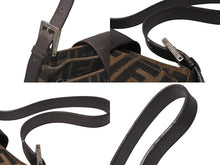 Load image into Gallery viewer, FENDI フェンディ ズッカ ミニマンマバケット ワンショルダーバッグ 2355-26723-009 ブラウン コットンキャンバス レザー ゴールド金具 美品 中古 4b012729