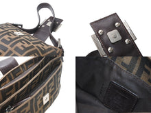 Load image into Gallery viewer, FENDI フェンディ ズッカ ミニマンマバケット ワンショルダーバッグ 2355-26723-009 ブラウン コットンキャンバス レザー ゴールド金具 美品 中古 4b012729