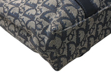 Load image into Gallery viewer, Christian Dior クリスチャンディオール トロッター スクエア ハンドバッグ 06RU1003 ネイビー レザー キャンバス ゴールド金具 良品 中古 4b012437