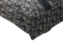 Load image into Gallery viewer, Christian Dior クリスチャンディオール トロッター スクエア ハンドバッグ 06RU1003 ネイビー レザー キャンバス ゴールド金具 良品 中古 4b012437