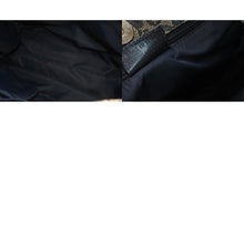 Load image into Gallery viewer, Christian Dior クリスチャンディオール トロッター スクエア ハンドバッグ 06RU1003 ネイビー レザー キャンバス ゴールド金具 良品 中古 4b012437
