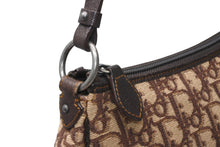 Load image into Gallery viewer, Christian Dior クリスチャンディオール トロッター ワンショルダーバッグ ベージュ ブラウン コットンキャンバス レザー シルバー金具 美品 中古 4b012731