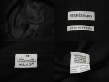 画像をギャラリービューアに読み込む, 極美品 HERMES エルメス カシミヤ テーラードジャケット サイズ38 ダークブラウン アイボリー マルジェラ期 中古 4b001279