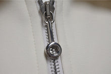 画像をギャラリービューアに読み込む, 新品同様 HERMES エルメス マイクロジップジャケット 4E0200DR サイズ36 アイボリー ポリウレタン ビスコース 中古 4b001280