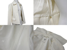 画像をギャラリービューアに読み込む, 新品同様 HERMES エルメス マイクロジップジャケット 4E0200DR サイズ36 アイボリー ポリウレタン ビスコース 中古 4b001280