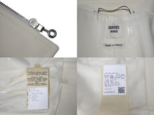画像をギャラリービューアに読み込む, 新品同様 HERMES エルメス マイクロジップジャケット 4E0200DR サイズ36 アイボリー ポリウレタン ビスコース 中古 4b001280