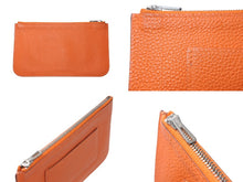 Load image into Gallery viewer, 極美品 HERMES エルメス 二つ折り財布 長財布 ドゴンMM トリヨンクレマンス 刻印不鮮明 オレンジ ゴールド金具 中古 4b012827
