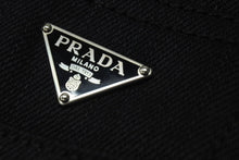 画像をギャラリービューアに読み込む, PRADA プラダ 5ポケット ベルベットデニムジーンズ GFP497 サイズ26S トライアングルロゴ 23AW ブラック 美品 中古 4b001285