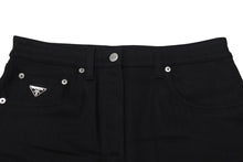 画像をギャラリービューアに読み込む, PRADA プラダ 5ポケット ベルベットデニムジーンズ GFP497 サイズ26S トライアングルロゴ 23AW ブラック 美品 中古 4b001285