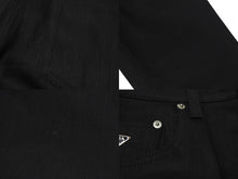 画像をギャラリービューアに読み込む, PRADA プラダ 5ポケット ベルベットデニムジーンズ GFP497 サイズ26S トライアングルロゴ 23AW ブラック 美品 中古 4b001285