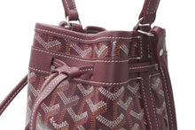 Load image into Gallery viewer, 新品未使用 GOYARD ゴヤール プチ フロ ミニバッグ 2WAYバッグ PEFLOTMINTY33CL33P バーガンディ PVC レザー シルバー金具 中古 4b012868