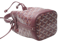Load image into Gallery viewer, 新品未使用 GOYARD ゴヤール プチ フロ ミニバッグ 2WAYバッグ PEFLOTMINTY33CL33P バーガンディ PVC レザー シルバー金具 中古 4b012868