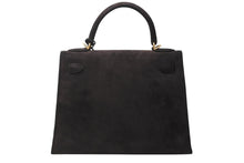 Load image into Gallery viewer, 極美品 HERMES エルメス ケリー28 外縫い ブラック ◻︎D刻印 ドブリス ゴールド金具 V金具 ハンドバッグ 中古 4b012864