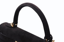 Load image into Gallery viewer, 極美品 HERMES エルメス ケリー28 外縫い ブラック ◻︎D刻印 ドブリス ゴールド金具 V金具 ハンドバッグ 中古 4b012864