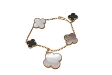 画像をギャラリービューアに読み込む, 極美品 Van Cleef&amp;Arpels ヴァンクリーフ&amp;アーペル マジック アルハンブラ ブレスレット 5モチーフ 廃盤 VCARD78700 18k 17.1g ゴールド 中古 4b001288
