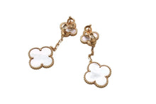 画像をギャラリービューアに読み込む, 極美品 Van Cleef&amp;Arpels ヴァンクリーフ&amp;アーペル マジック アルハンブラ イヤリング ピアス モチーフ VCARD78800 18k 15.1g ゴールド 中古 4b001290