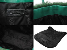 Load image into Gallery viewer, 新品未使用 CHROME HEARTS クロムハーツ ミニトートバッグ レザークロスパッチ ボア セメタリークロス グリーン レザー シルバー925 中古 4b012914