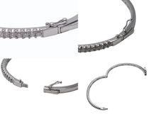 画像をギャラリービューアに読み込む, Bijou de M ビジュードエム Diamond Bangle ダイヤバングル D0.95ct MIOHARUTAKA 重量約8.6g K14 ホワイトゴールド ダイヤモンド サイズ14cm 美品 中古 4b001295