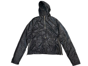 極美品 CHROME HEARTS クロムハーツ ANIMAL BOY ラージダガー ナイロン ジャケット クロスパッチ サイズS 中古 4b013049