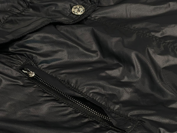 極美品 CHROME HEARTS クロムハーツ ANIMAL BOY ラージダガー ナイロン ジャケット クロスパッチ サイズS 中古 4b013049