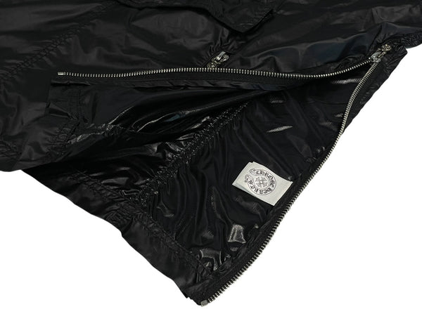 極美品 CHROME HEARTS クロムハーツ ANIMAL BOY ラージダガー ナイロン ジャケット クロスパッチ サイズS 中古 4b013049