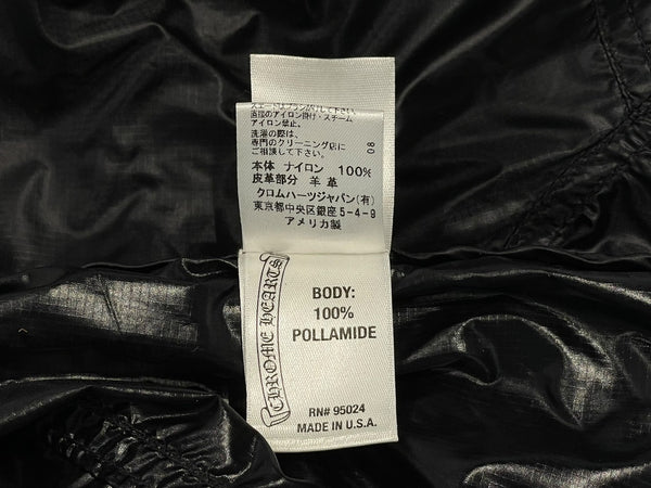 極美品 CHROME HEARTS クロムハーツ ANIMAL BOY ラージダガー ナイロン ジャケット クロスパッチ サイズS 中古 4b013049