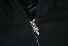 Load image into Gallery viewer, 新品未使用 CHROME HEARTS クロムハーツ ジップアップフーディー パーカー クロスパッチ プリント サイズXXL グレー 中古 4b012991