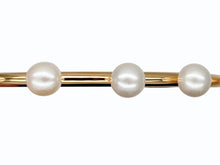 Load image into Gallery viewer, 極美品 Bijou de M ビジュードエム Dot pearl bangle ドットパールバングル サイズS 重量約11.0g シルバー925 K18コーティング パール 中古 4b001300