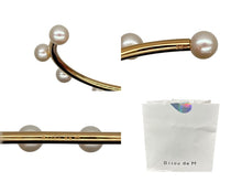 Load image into Gallery viewer, 極美品 Bijou de M ビジュードエム Dot pearl bangle ドットパールバングル サイズS 重量約11.0g シルバー925 K18コーティング パール 中古 4b001300