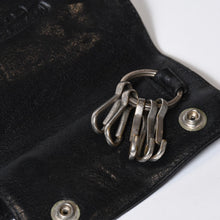 Load image into Gallery viewer, CHROME HEARTS クロムハーツ キーケース クロスボール ブラック レザー シルバー925 中古 4b013012