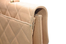 Load image into Gallery viewer, CHANEL シャネル ブリーフケース ビジネスバッグ A02794 ココマーク キャビアスキン ベージュ ゴールド金具 良品 中古 4b012454