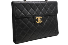Load image into Gallery viewer, CHANEL シャネル ブリーフケース ビジネスバッグ A20794 2番台 ココマーク キャビアスキン ブラック ゴールド金具 美品 中古 4b013022
