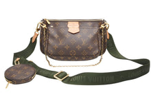 Load image into Gallery viewer, 極美品 LOUIS VUITTON ルイヴィトン モノグラム ミュルティポシェット アクセソワール カーキ ショルダーバッグ M44813 中古 4b013041