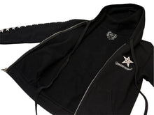 Load image into Gallery viewer, CHROME HEARTS クロムハーツ スター プリント パーカー ダガージップ グレー サイズS 美品 中古 4b0130543