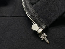 Load image into Gallery viewer, CHROME HEARTS クロムハーツ スター プリント パーカー ダガージップ グレー サイズS 美品 中古 4b0130543