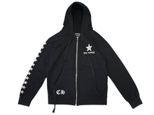 Load image into Gallery viewer, CHROME HEARTS クロムハーツ スター プリント パーカー ダガージップ グレー サイズS 美品 中古 4b0130543