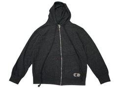 CHROME HEARTS クロムハーツ 霜降り パーカー ダガージップ プリント グレー サイズL 美品 中古 4b013054