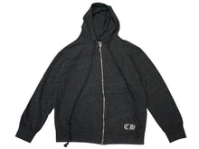 Load image into Gallery viewer, CHROME HEARTS クロムハーツ 霜降り パーカー ダガージップ プリント グレー サイズL 美品 中古 4b013054