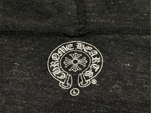 CHROME HEARTS クロムハーツ 霜降り パーカー ダガージップ プリント グレー サイズL 美品 中古 4b013054
