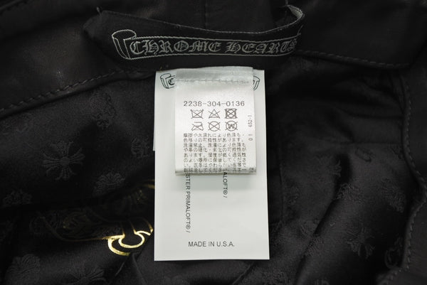 CHROME HEARTS クロムハーツ バケットハット サイズM 58.5cm ダガー装飾 ナイロン CHプラス総柄 ブラック 美品 中古 4b013157