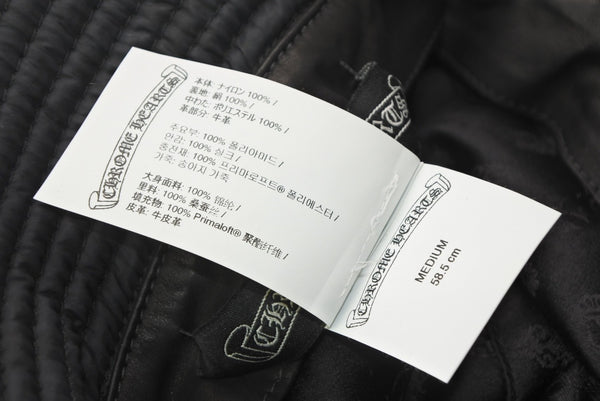 CHROME HEARTS クロムハーツ バケットハット サイズM 58.5cm ダガー装飾 ナイロン CHプラス総柄 ブラック 美品 中古 4b013157