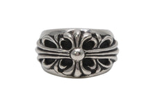 Load image into Gallery viewer, CHROME HEARTS クロムハーツ FLORAL CROSS フローラルクロス リング 指輪 重量約14.9g サイズ11.5号 スターリングシルバー 美品 中古 4b013060